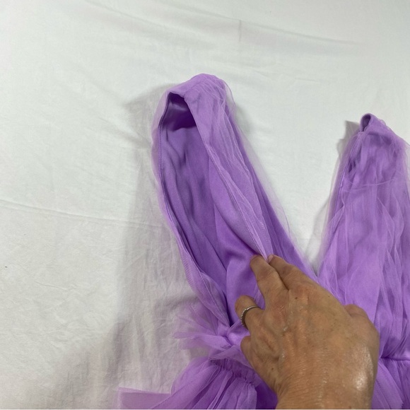 Ídem Ditto Romper Shorts Woman’s Small Tulle Ruffled layered tiered Sleeveless - Picture 11 of 12